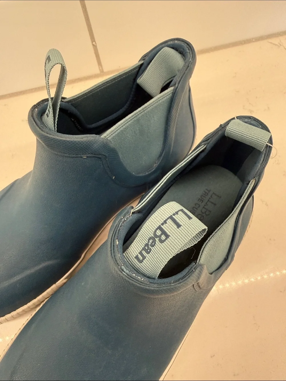 NWOT LL bean wellies Waterproof Chelsea-Style Slip-On Sneakers - Blue sz 8